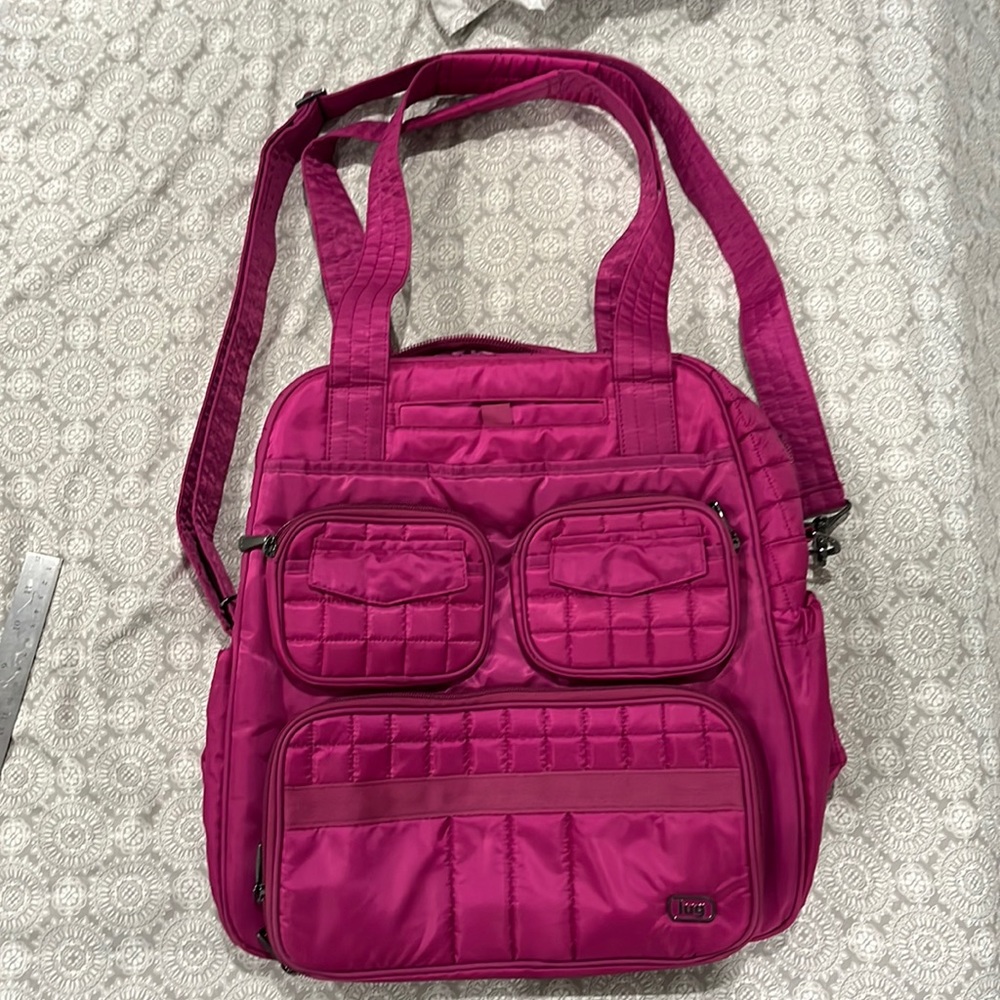 Lug Overnight tote - Puddle Jumper pink